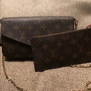 Louis Vuitton cross body with matching wallet